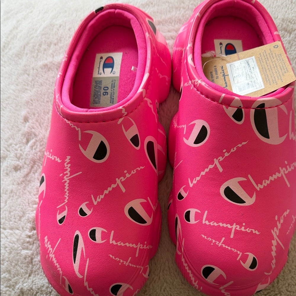 Champion Kids Bright Pink Slip-On Slippers